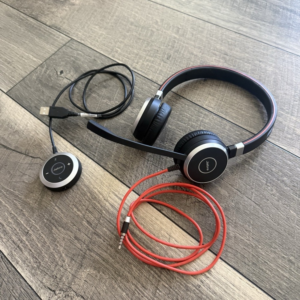 Jabra Evolve 40 MS Stereo Wired Headset ENC010 Microsoft Teams USB 3.5mm Mic - Picture 16 of 16